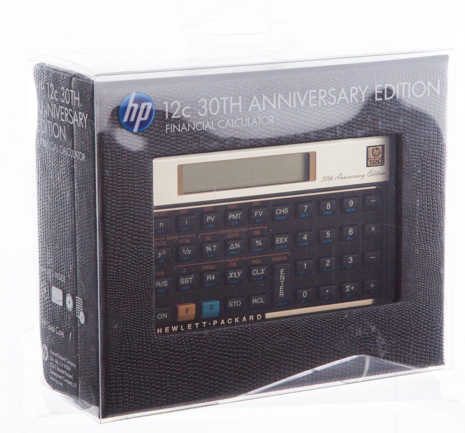 30th Anniversary Edition of the HP 12C Financial Calculator in its packaging.