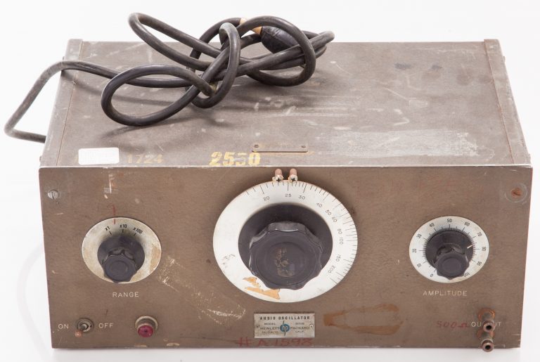 A front view of the 200B oscillator custom designed for Walt Disney Company for use in the audio production of Fantasia.