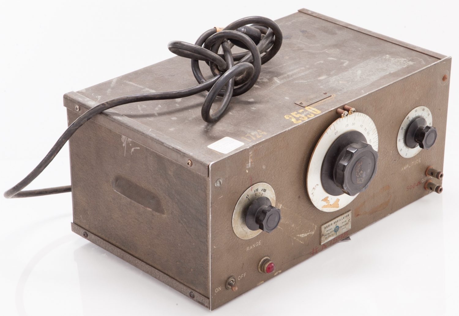 A side/front view of the 200B oscillator custom designed for Walt Disney Company for use in the audio production of Fantasia.