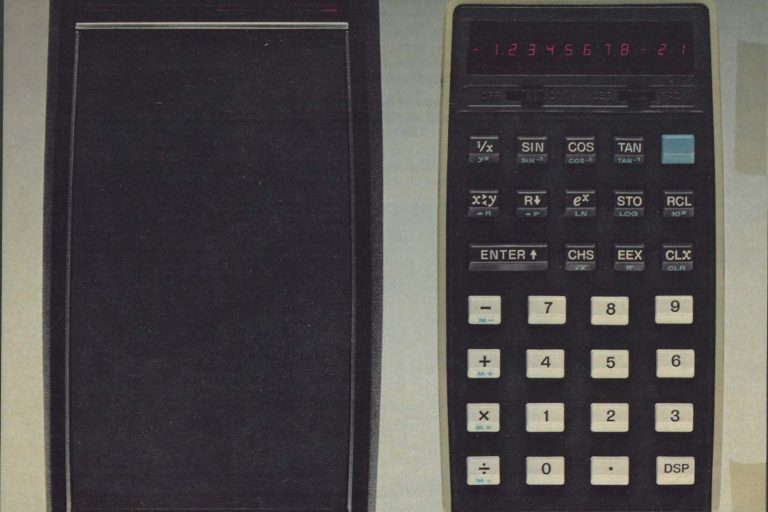 A print ad for the HP-21 calculator.