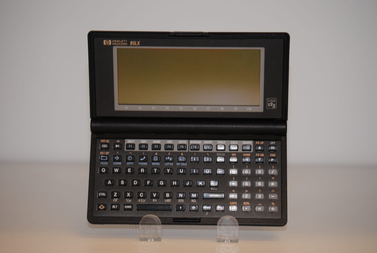 A photo of the HP95LX Palmtop PC.