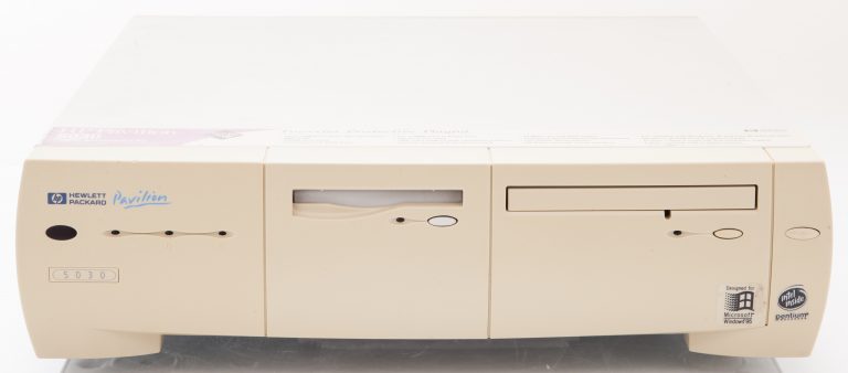 Front of the HP 5030 Pavilion desktop computer.