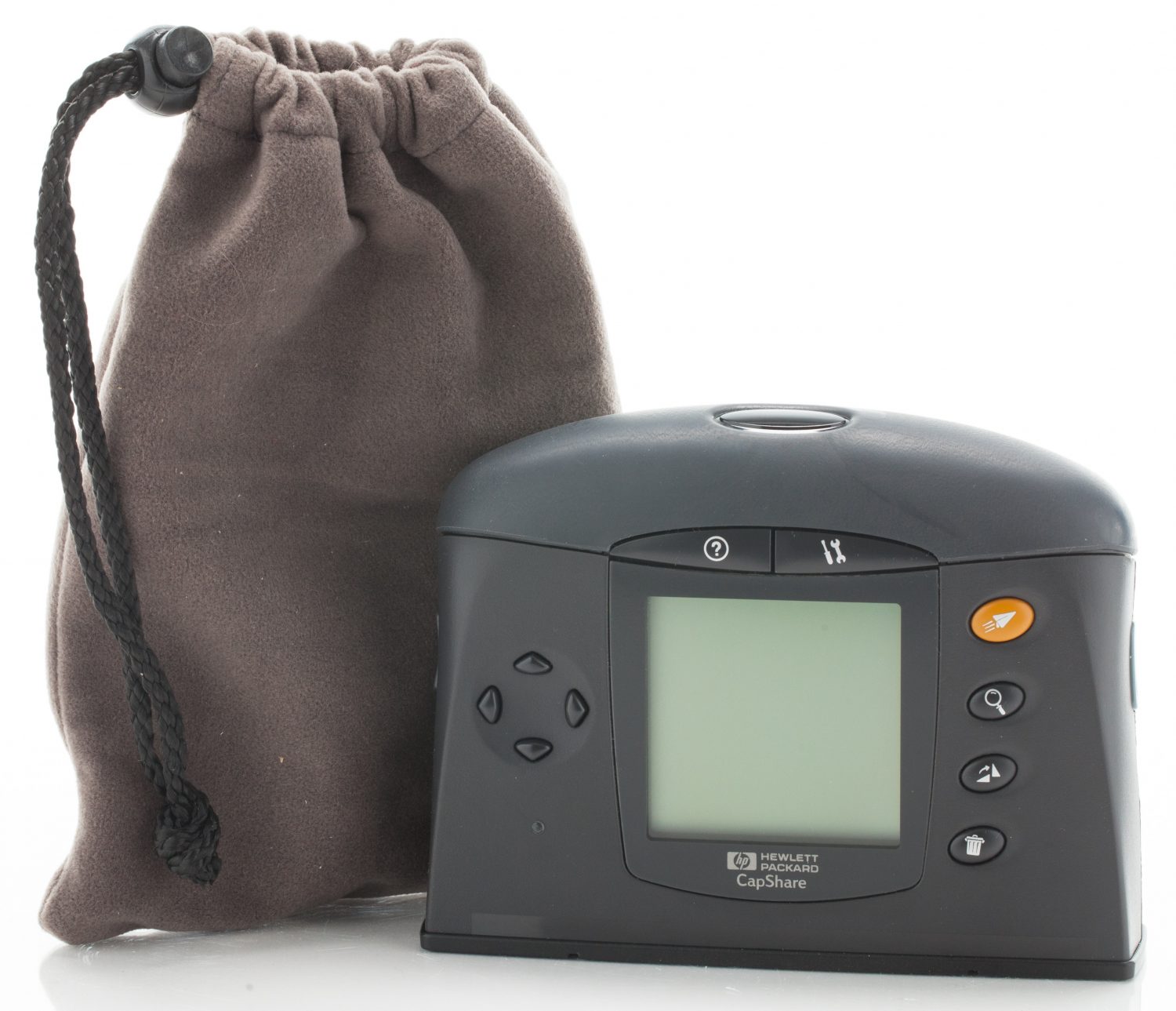 The HP CapShare 910 scanner and carrying bag.