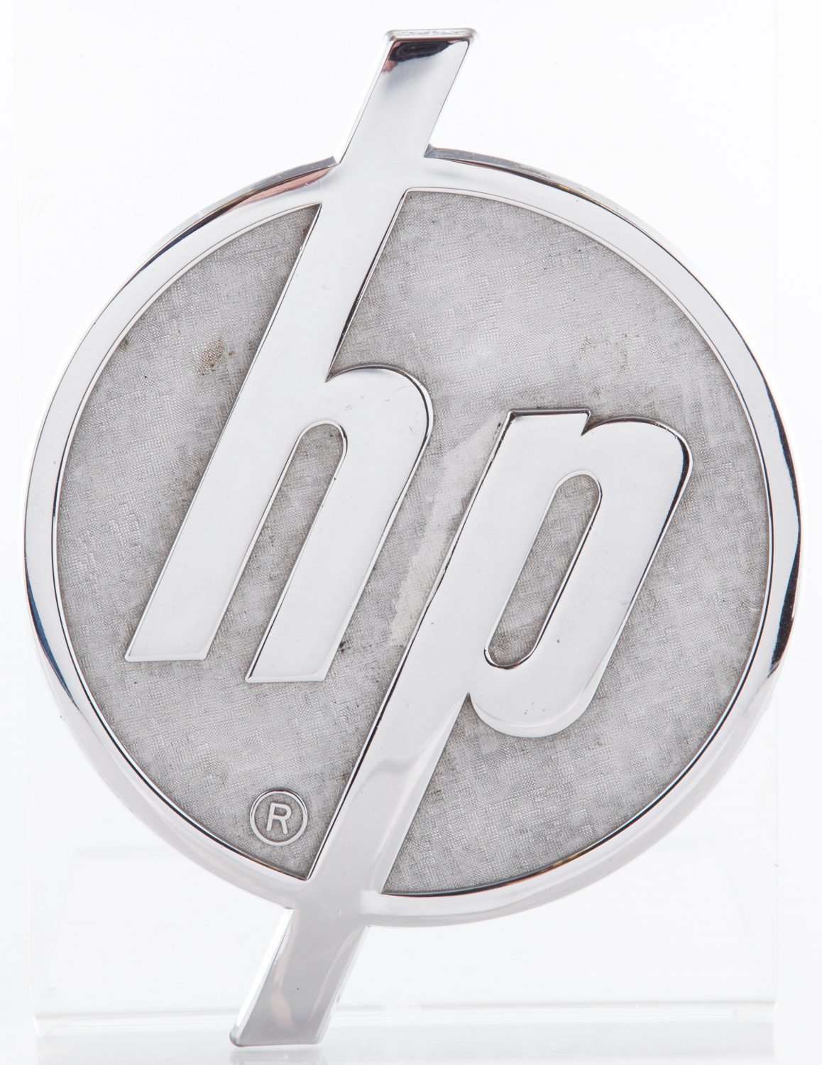 The Hewlett-Packard logo that was simplified in 1946 to make it more legible and easier to engrave.