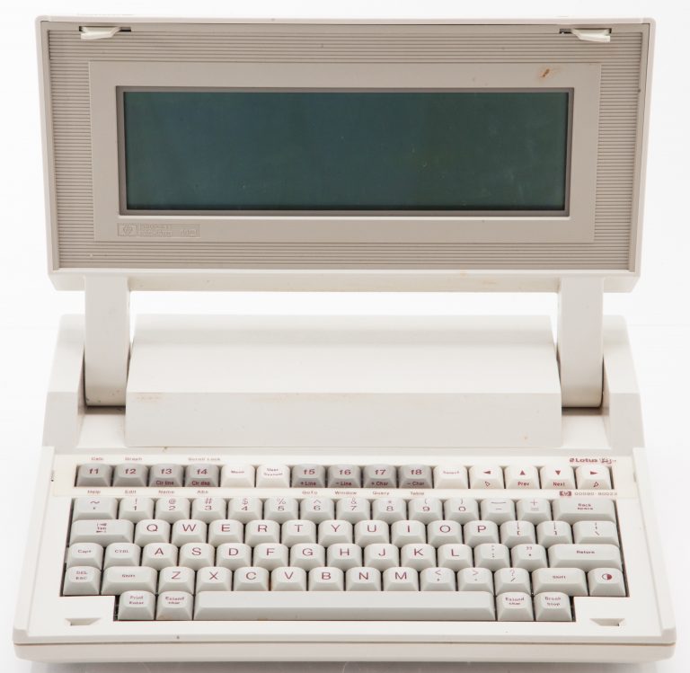 The HP 110 (also known as the HP Portable), Hewlett-Packard's first laptop.