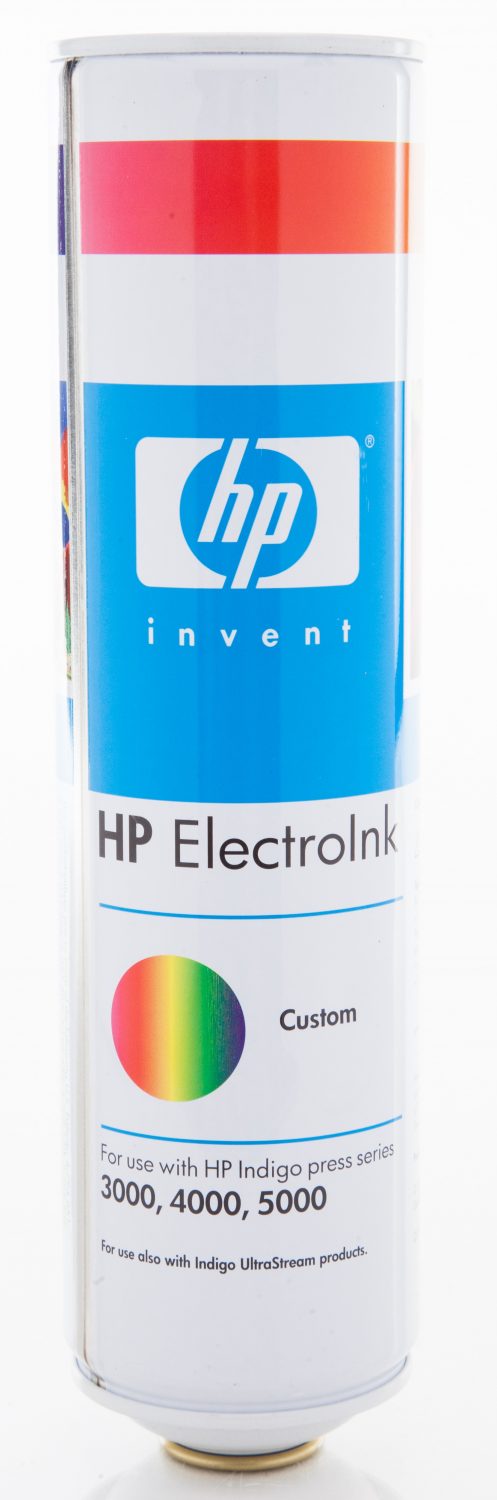 The 2000 redesign of the Hewlett-Packard logo featuring the hp initials and adding the word invent.