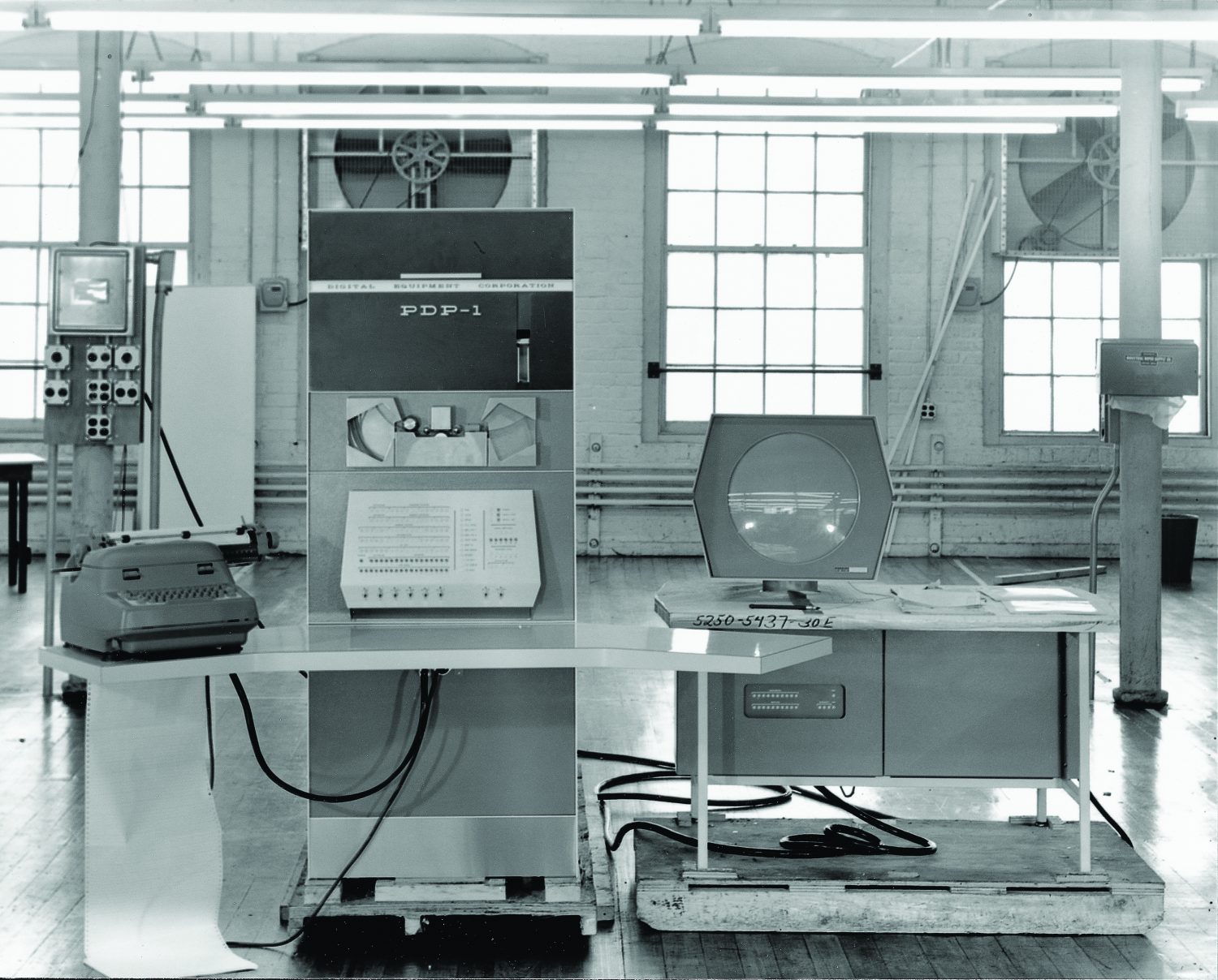 The Programmed Data Processor-1 (PDP-1) set from Digital Equipment Corporation.