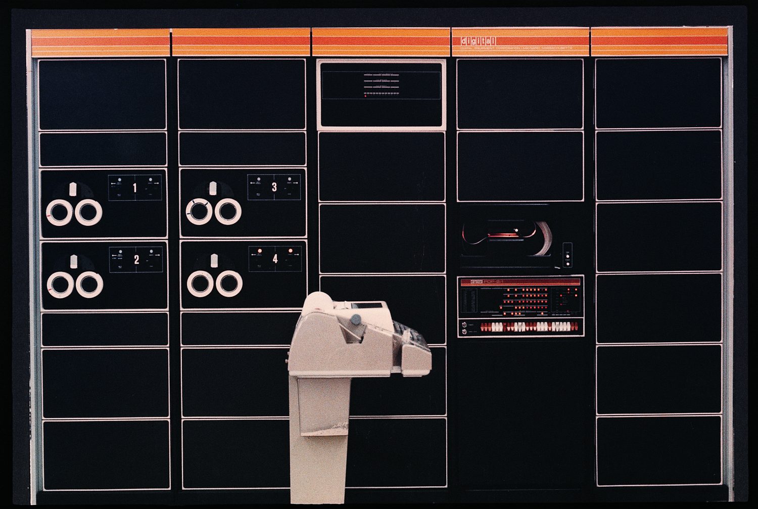 Photo of the Digital Equipment Corporation PDP 8/I, taken in 1968.