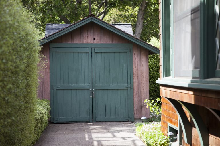 Front of the garage at 367 Addison Avenue following the property's renovation.