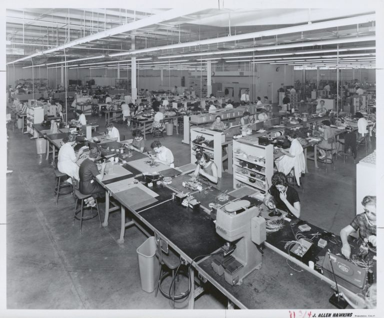 Photo of the production line at HP's Moseley division.