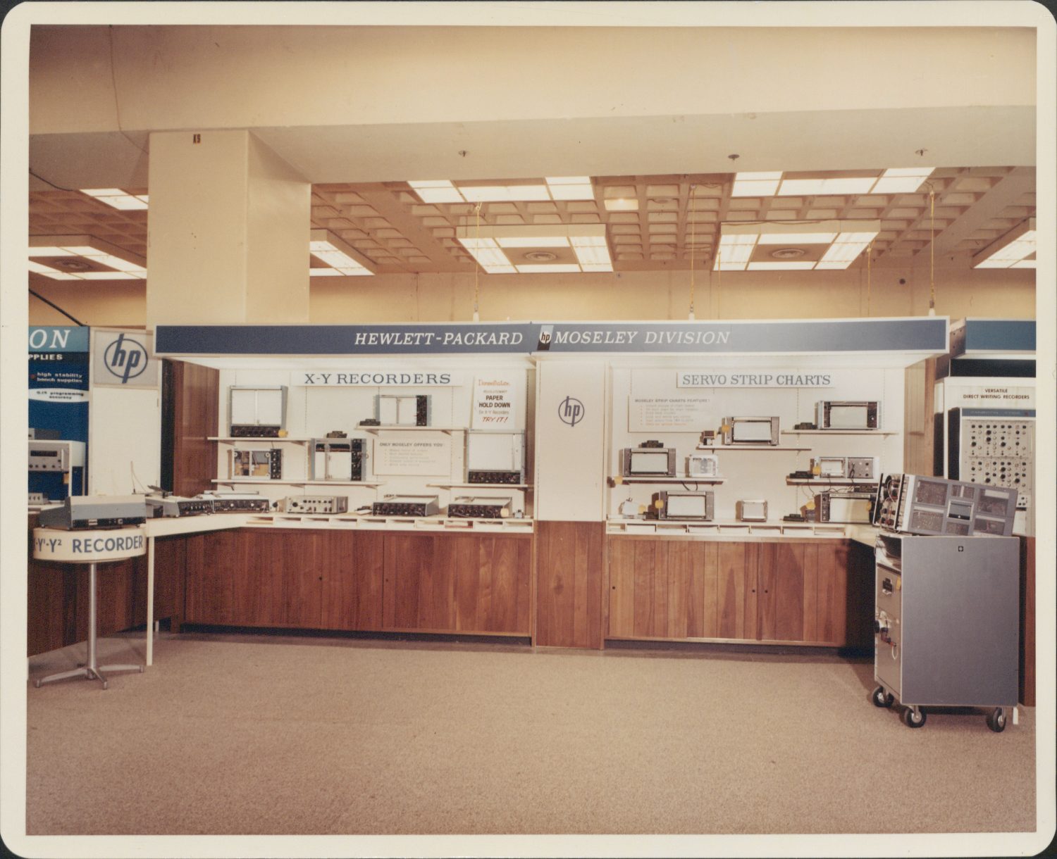 Trade show display for the products of Hewlett-Packard's Moseley Division.