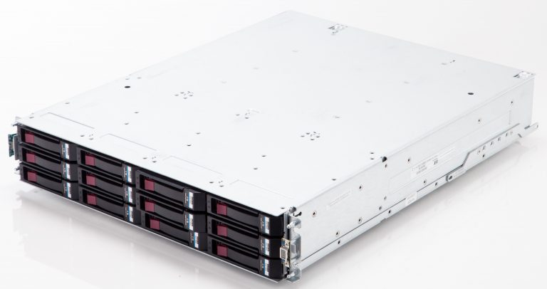 Angled view of the HP B6200 48TB StoreOnce Backup System.