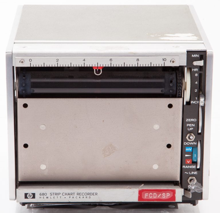 Front of the HP 680 Strip Chart Recorder.