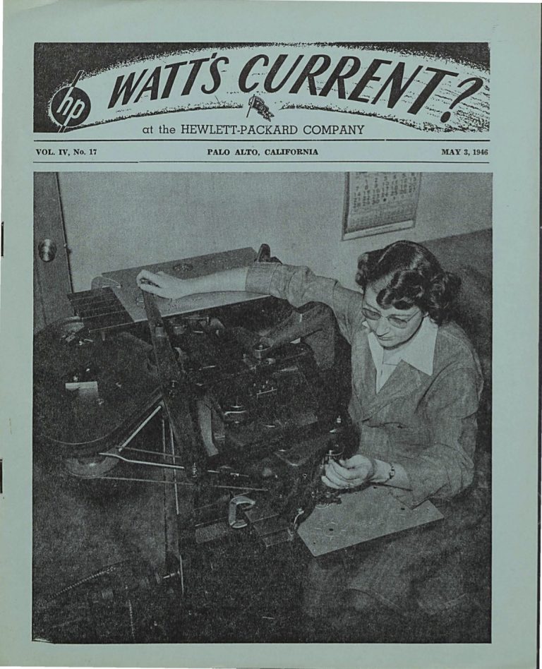 Gladys Anenson on the cover of the Watt's Current newsletter.