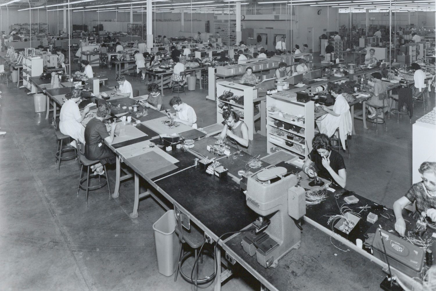 Photo of F.L. Moseley Company's production line.