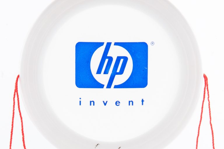Hand drum with HP invent logo.