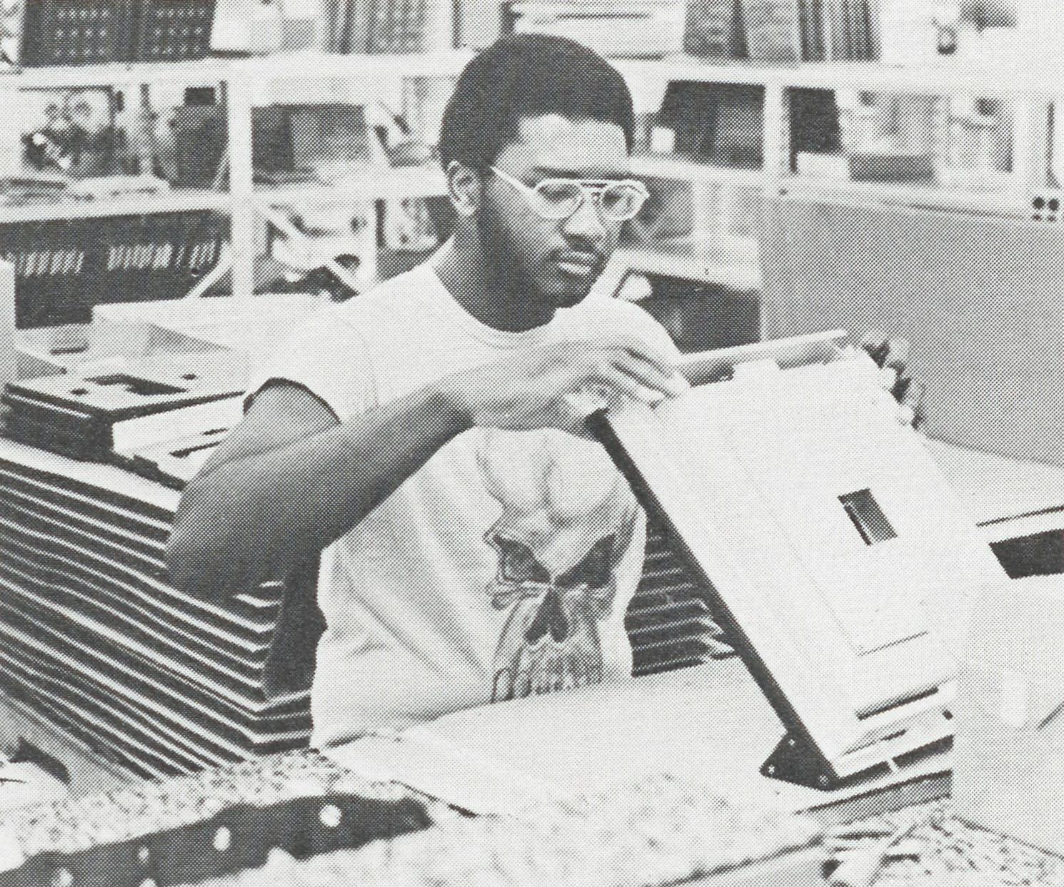 Pettus Hickman working at Hewlett-Packard as part of the FAME program in 1978.